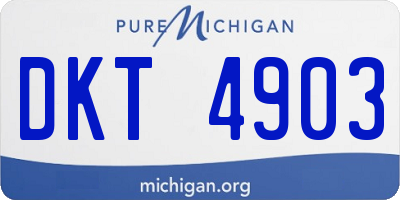 MI license plate DKT4903