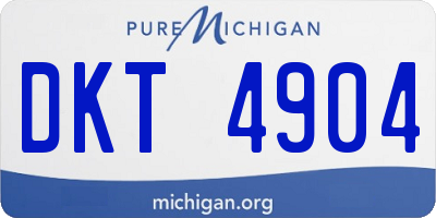 MI license plate DKT4904