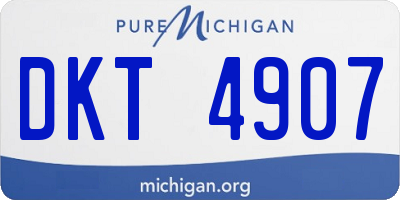 MI license plate DKT4907