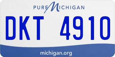 MI license plate DKT4910