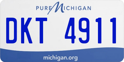 MI license plate DKT4911