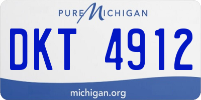 MI license plate DKT4912