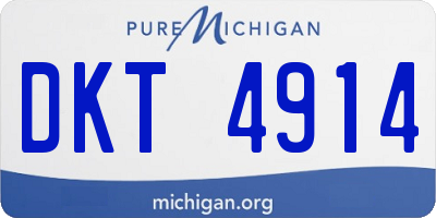 MI license plate DKT4914