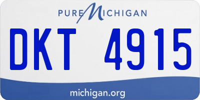 MI license plate DKT4915