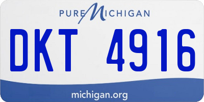 MI license plate DKT4916