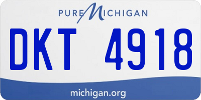 MI license plate DKT4918