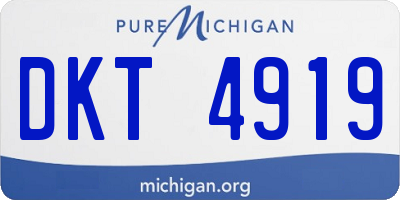 MI license plate DKT4919