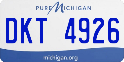 MI license plate DKT4926