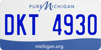 MI license plate DKT4930