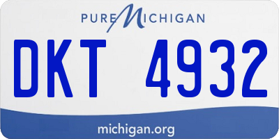 MI license plate DKT4932