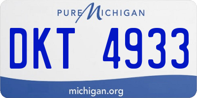 MI license plate DKT4933
