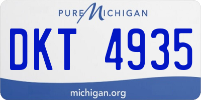 MI license plate DKT4935