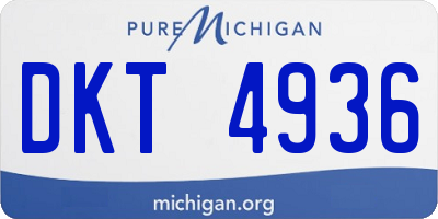 MI license plate DKT4936