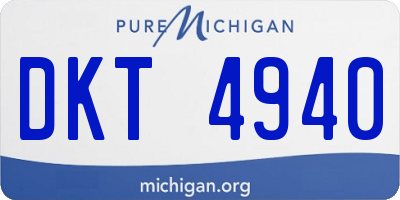 MI license plate DKT4940