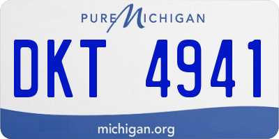 MI license plate DKT4941
