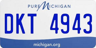 MI license plate DKT4943