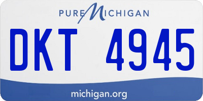 MI license plate DKT4945