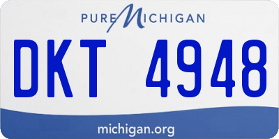 MI license plate DKT4948