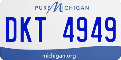 MI license plate DKT4949