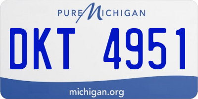 MI license plate DKT4951