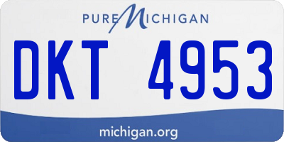 MI license plate DKT4953