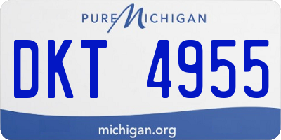 MI license plate DKT4955
