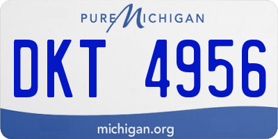 MI license plate DKT4956