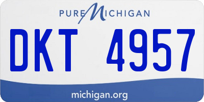 MI license plate DKT4957