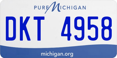 MI license plate DKT4958