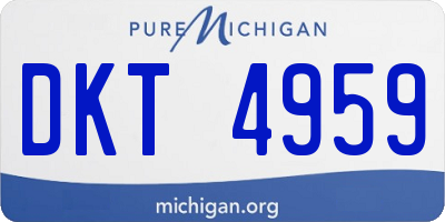 MI license plate DKT4959