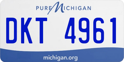 MI license plate DKT4961