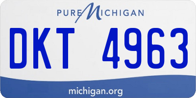 MI license plate DKT4963