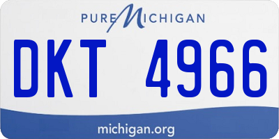 MI license plate DKT4966