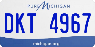 MI license plate DKT4967