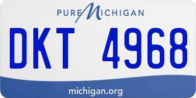 MI license plate DKT4968