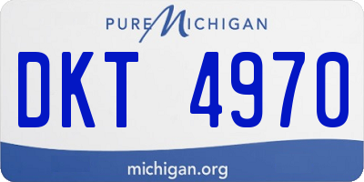 MI license plate DKT4970