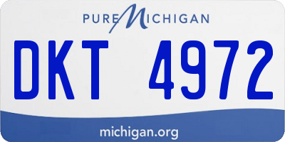 MI license plate DKT4972