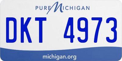 MI license plate DKT4973