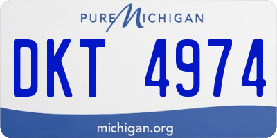 MI license plate DKT4974