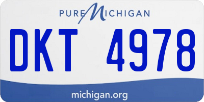 MI license plate DKT4978