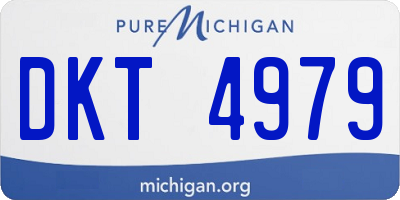 MI license plate DKT4979