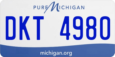 MI license plate DKT4980