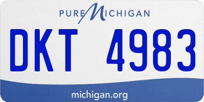 MI license plate DKT4983