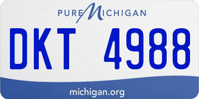 MI license plate DKT4988