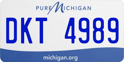 MI license plate DKT4989