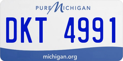MI license plate DKT4991