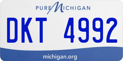 MI license plate DKT4992
