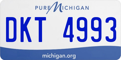 MI license plate DKT4993