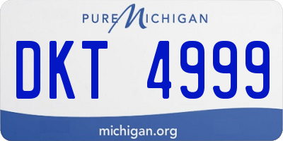MI license plate DKT4999