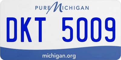 MI license plate DKT5009